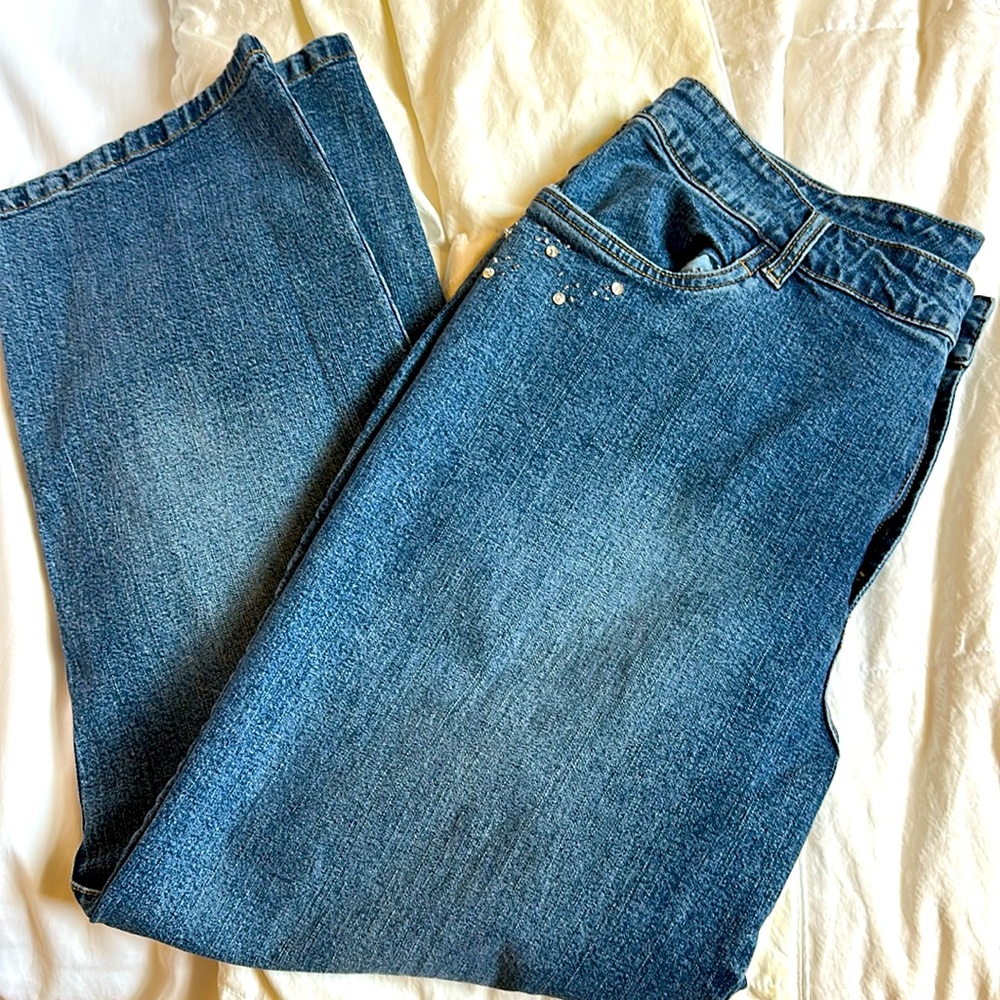 Vintage Designer Debra Deroo Jeans with rhinestones
